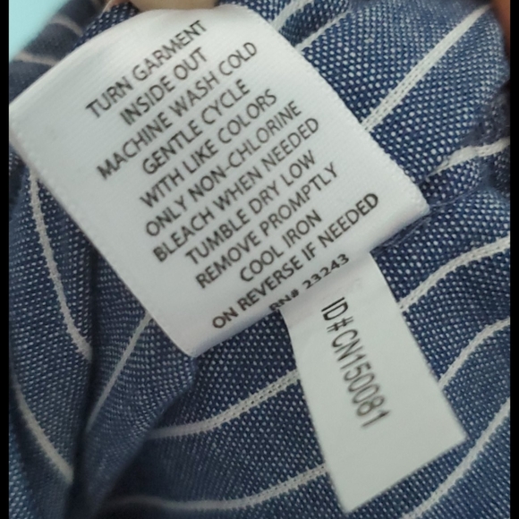 New York & Company Mixed Stripe Jumpsuit- Blue - Picture 7 of 16